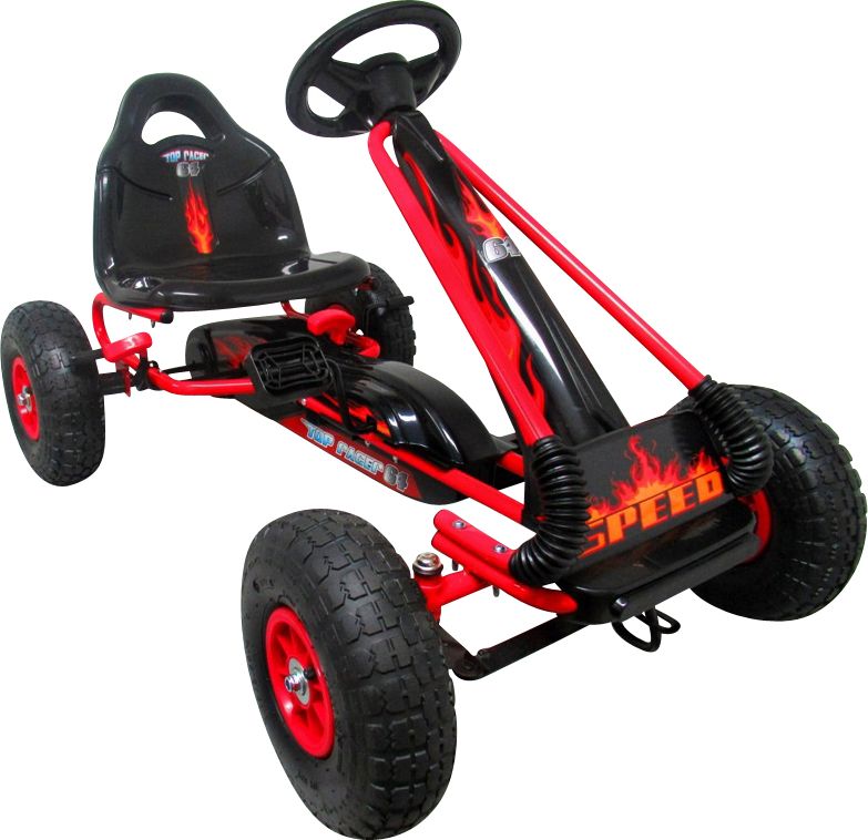 Šlapací motokára Gokart Fire - červená - obrázek 18