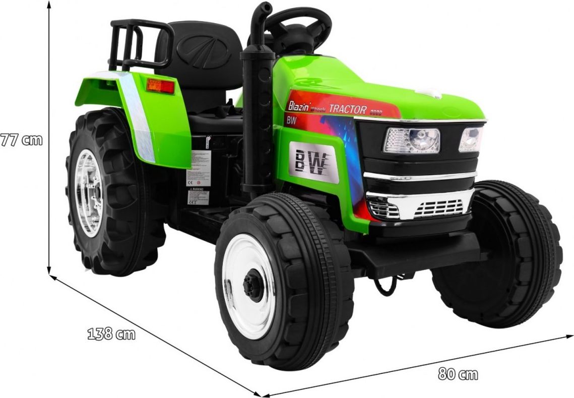 Tomido elektrický traktor Blazin - červený - obrázek 3