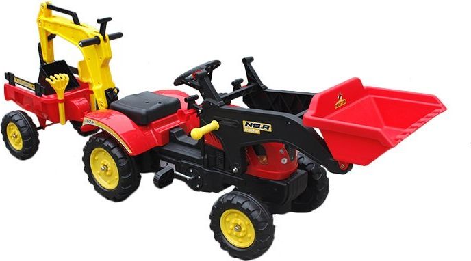 Tomido Šlapací traktor s nakladačem, rypadlem a vlečkou - obrázek 5