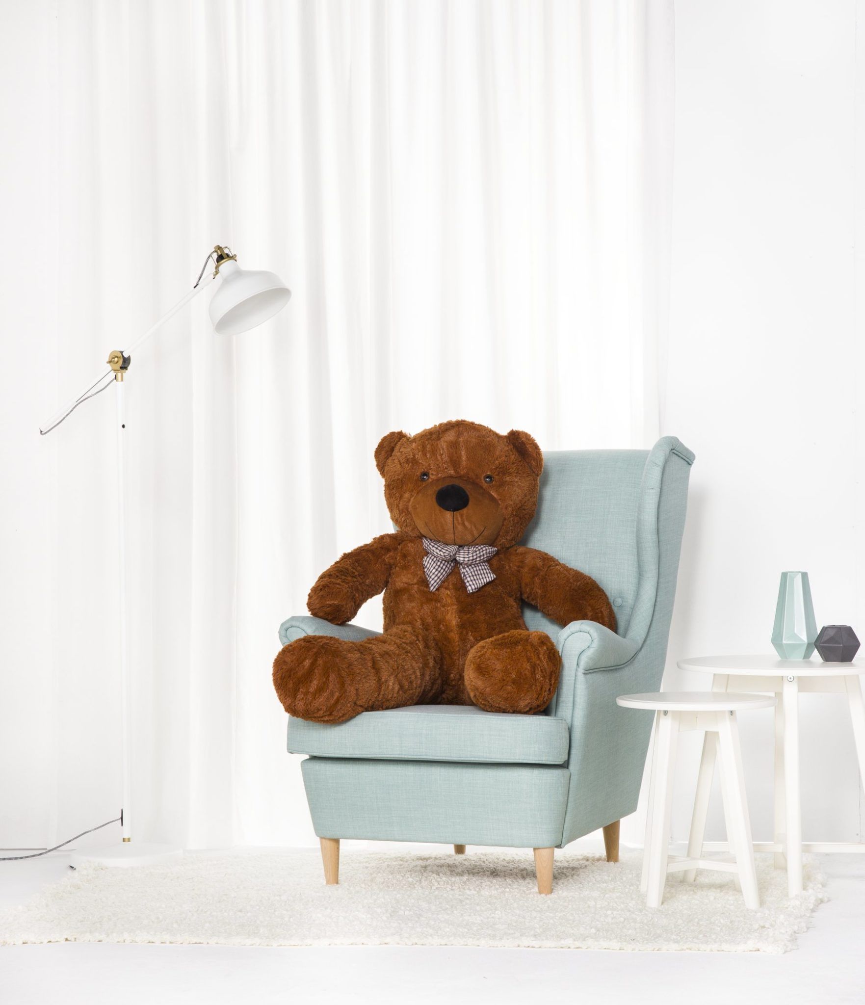 Velký plyšový medvěd Classico XL 130 cm - bílý - obrázek 4