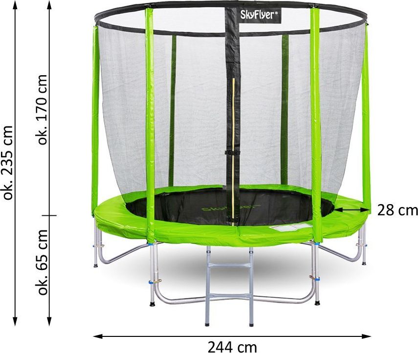 Zahradní trampolína SKY FLYER RING 2v1 244 cm - obrázek 5