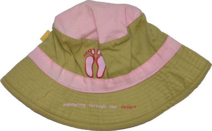 Dětský letní klobouček Happy Kids zelenorůžový Výprodej - obrázek 1