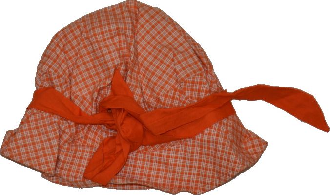 Dětský letní klobouček Dráček oranžový s mašlí Výprodej - obrázek 1