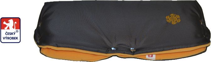 Rukávník na kočárek, Dětský svět, černá/okrově žlutá, klasický - obrázek 1