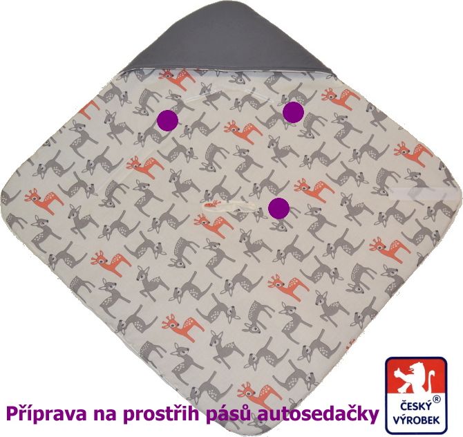 Kojenecká rychlozavinovačka do autosedačky, Dětský svět, růžová hvězdička - obrázek 6