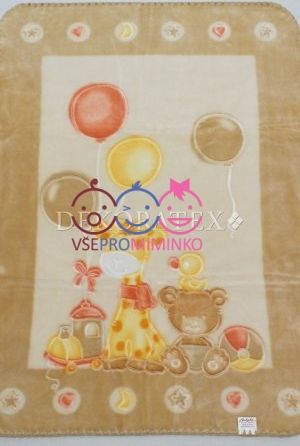 Dětská deka do kočárku Baby Perla Španělská růžová 80x110cm - obrázek 2