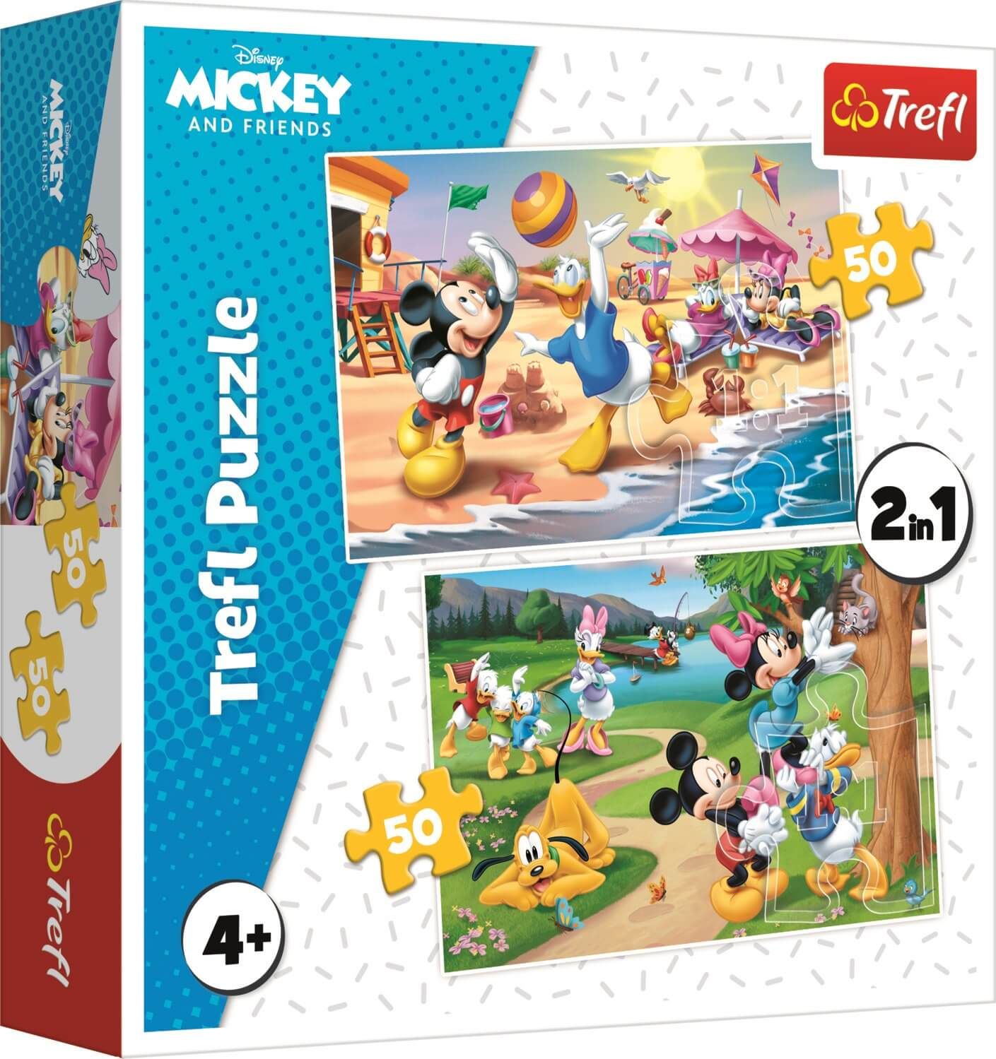 TREFL Puzzle Mickey Mouse a jeho přátelé papír, 2x50 dílků - obrázek 1