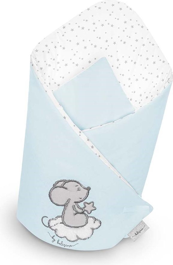 Belisima Zavinovačka Belisima Cute Mouse tyrkysová Bavlna 75x75 cm - obrázek 1