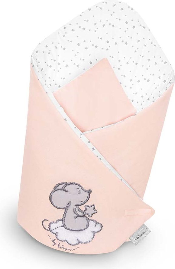 Belisima Zavinovačka s výztuží Belisima Cute Mouse růžová Bavlna 75x75 cm - obrázek 1