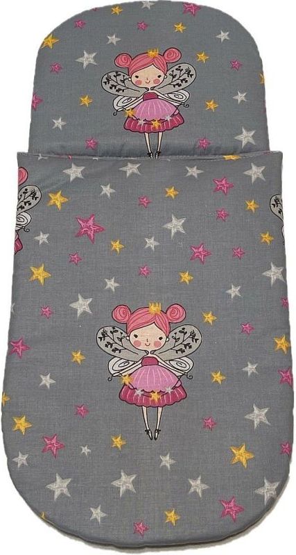 SDS Peřinky do kočárku pro panenky Víly šedá Bavlna/Polyester, 27x40 cm / 25x20 cm - obrázek 2