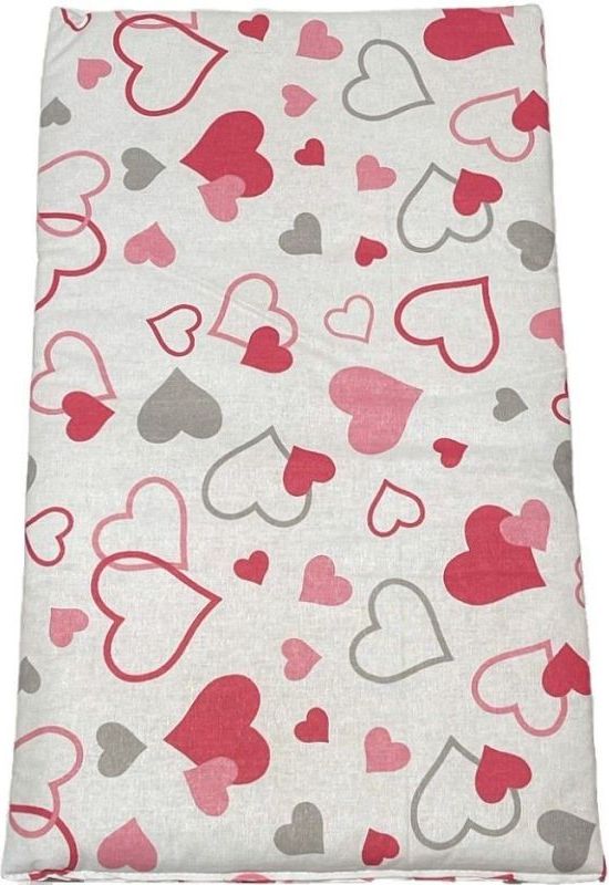 SDS Matrace do postýlky pro panenky Srdíčka šedorůžová Bavlna/Polyester, 50x28 cm - obrázek 2