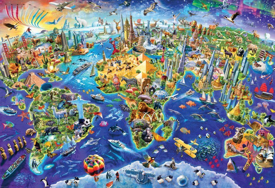 EUROGRAPHICS Puzzle Bláznivý svět 2000 dílků - obrázek 1