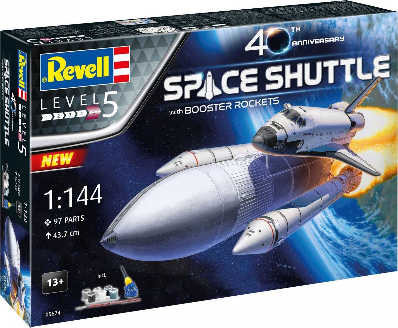 REVELL Gift-Set vesmír 05674 - Space Shuttle & Booster Rockets - 40th Anniversary (1:144) - obrázek 1