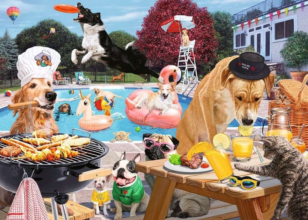 RAVENSBURGER Puzzle Psí léto 1000 dílků - obrázek 1