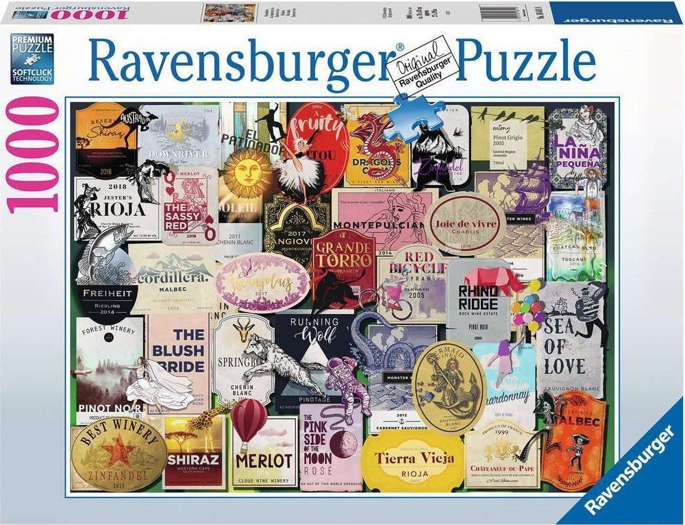 RAVENSBURGER Puzzle Vinné etikety 1000 dílků - obrázek 2
