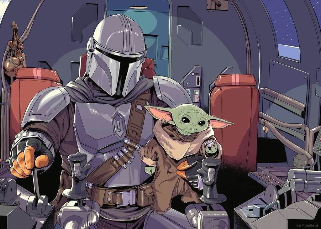 RAVENSBURGER Puzzle Star Wars: The Mandalorian 1000 dílků - obrázek 1