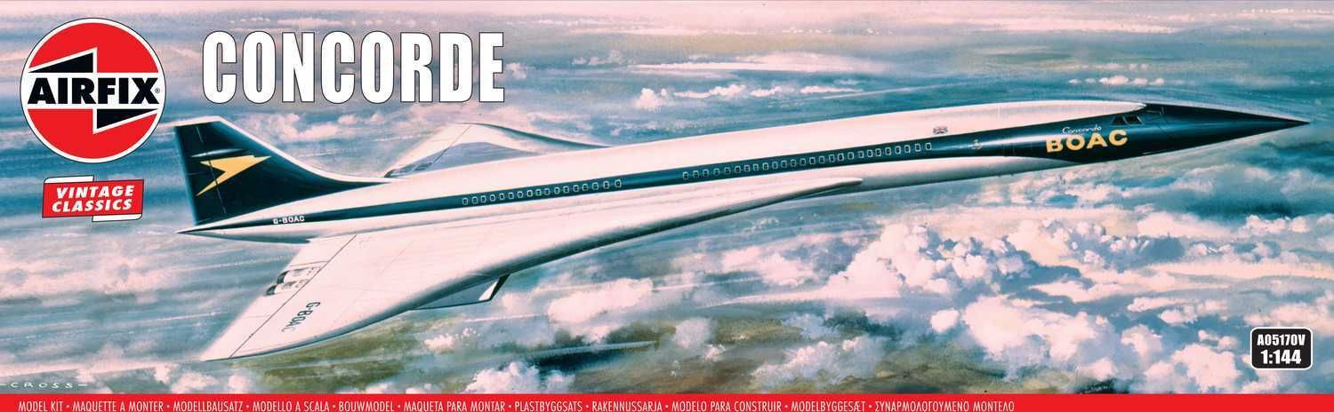 AIRFIX Classic Kit VINTAGE letadlo A05170V - Concorde Prototype (BOAC) (1:144)