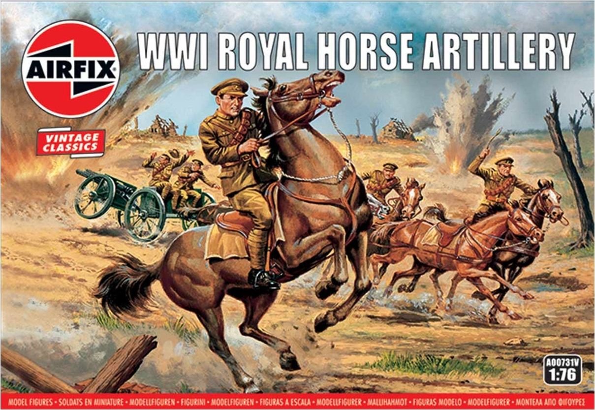 AIRFIX Classic Kit VINTAGE figurky A00731V - WW1 Royal Horse Artillery (1:76) - obrázek 1
