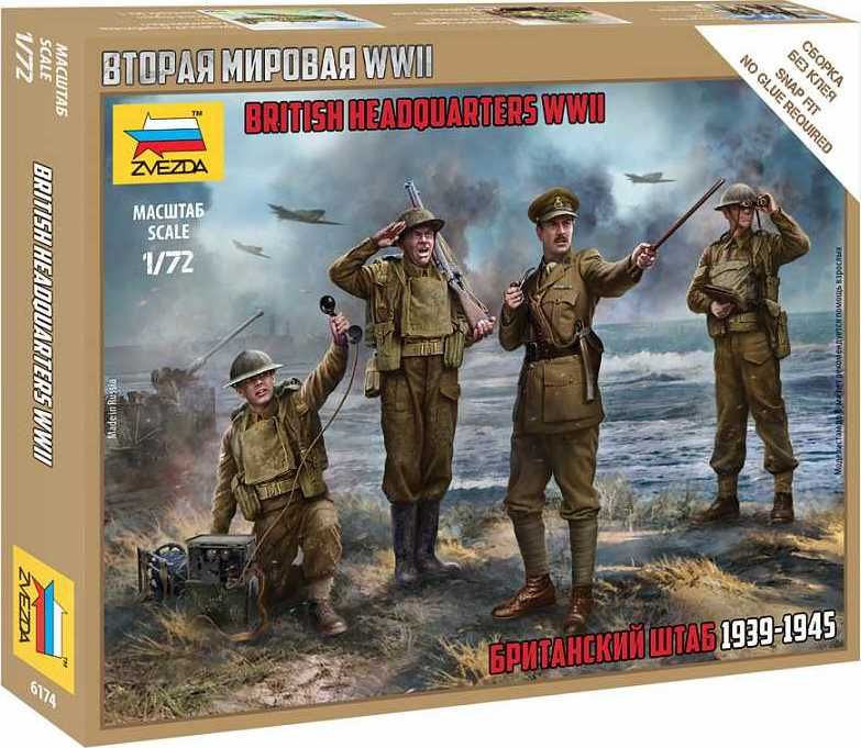 ZVEZDA Wargames (WWII) figurky 6174 - British Headquarter (1:72) - obrázek 1