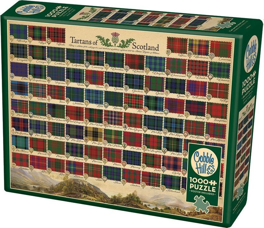 COBBLE HILL Puzzle Skotské tartany 1000 dílků - obrázek 2