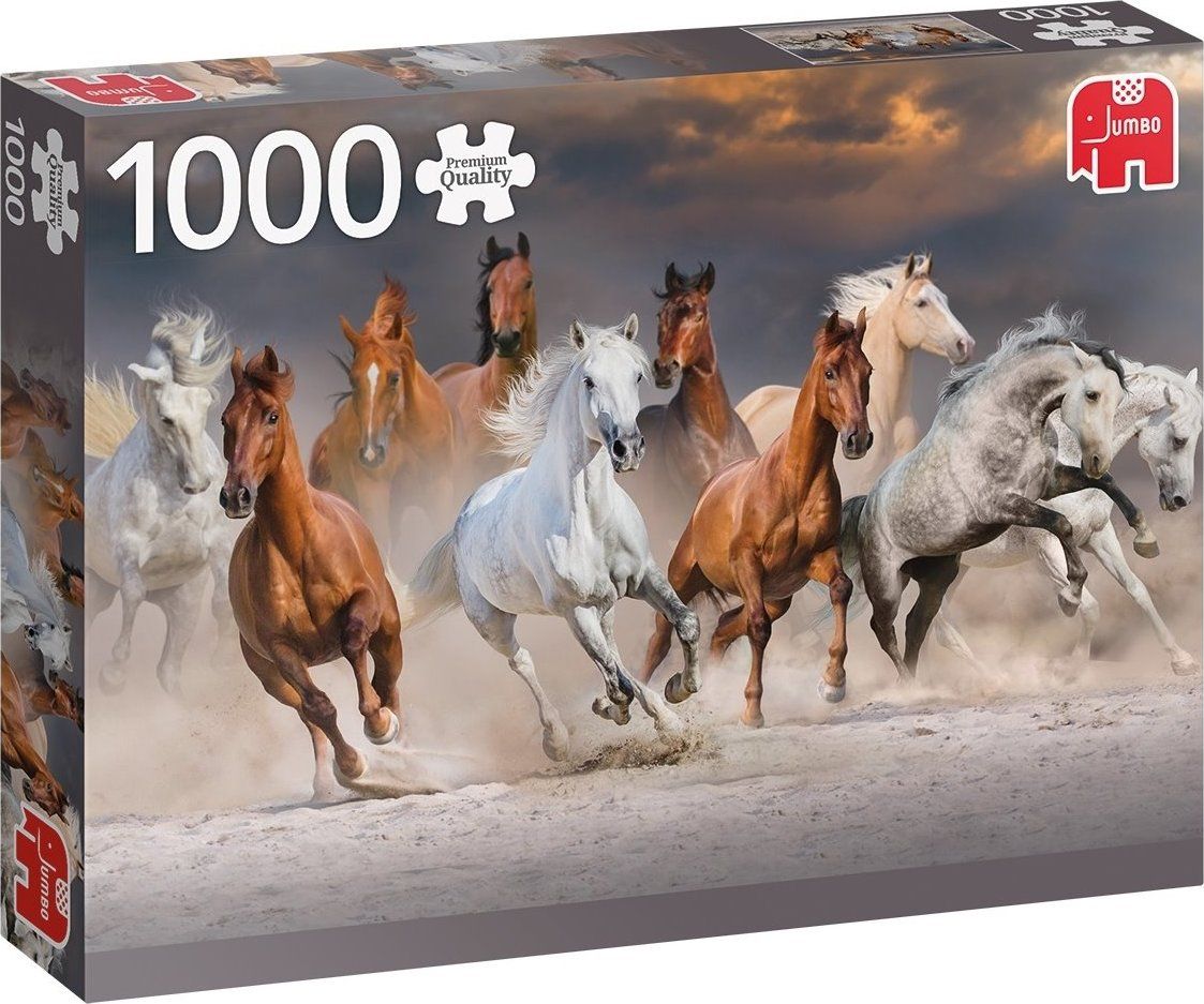 JUMBO Puzzle Pouštní koně 1000 dílků - obrázek 1