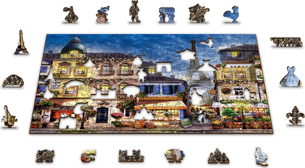 WOODEN CITY Dřevěné puzzle Snídaně v Paříži 2v1, 150 dílků EKO - obrázek 6