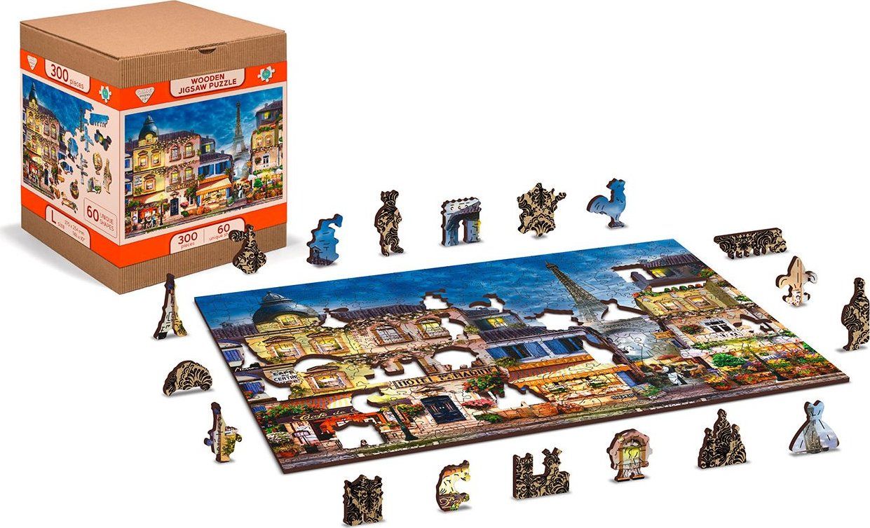 WOODEN CITY Dřevěné puzzle Snídaně v Paříži 2v1, 150 dílků EKO - obrázek 7