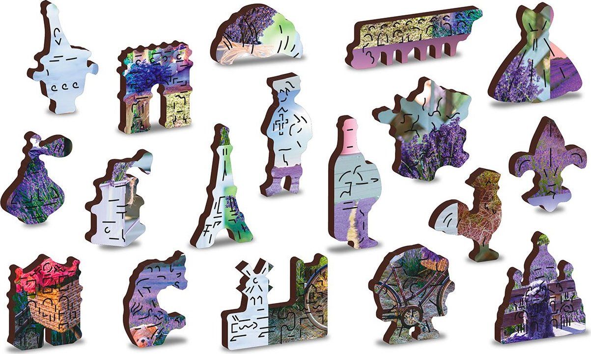 WOODEN CITY Dřevěné puzzle Levandulová Francie 2v1, 150 dílků EKO - obrázek 5