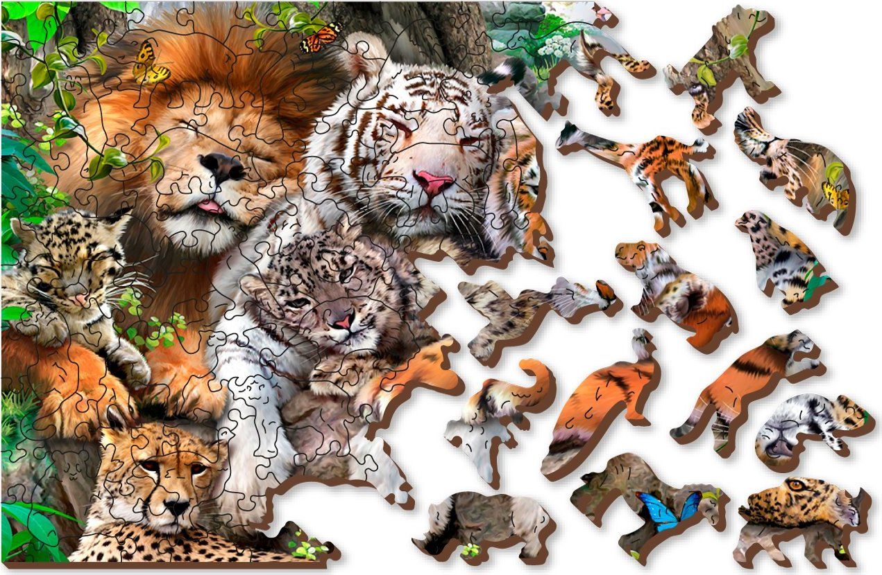 WOODEN CITY Dřevěné puzzle Čas na šlofíka 2v1, 150 dílků EKO - obrázek 4