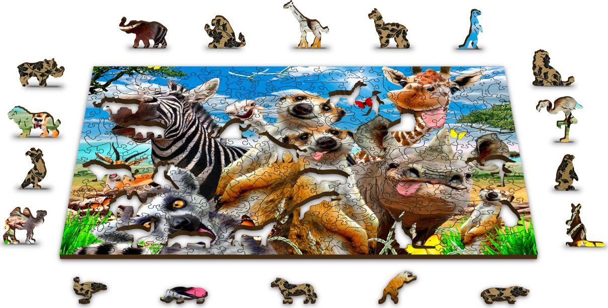 WOODEN CITY Dřevěné puzzle Vítejte v Africe 2v1, 150 dílků EKO - obrázek 7