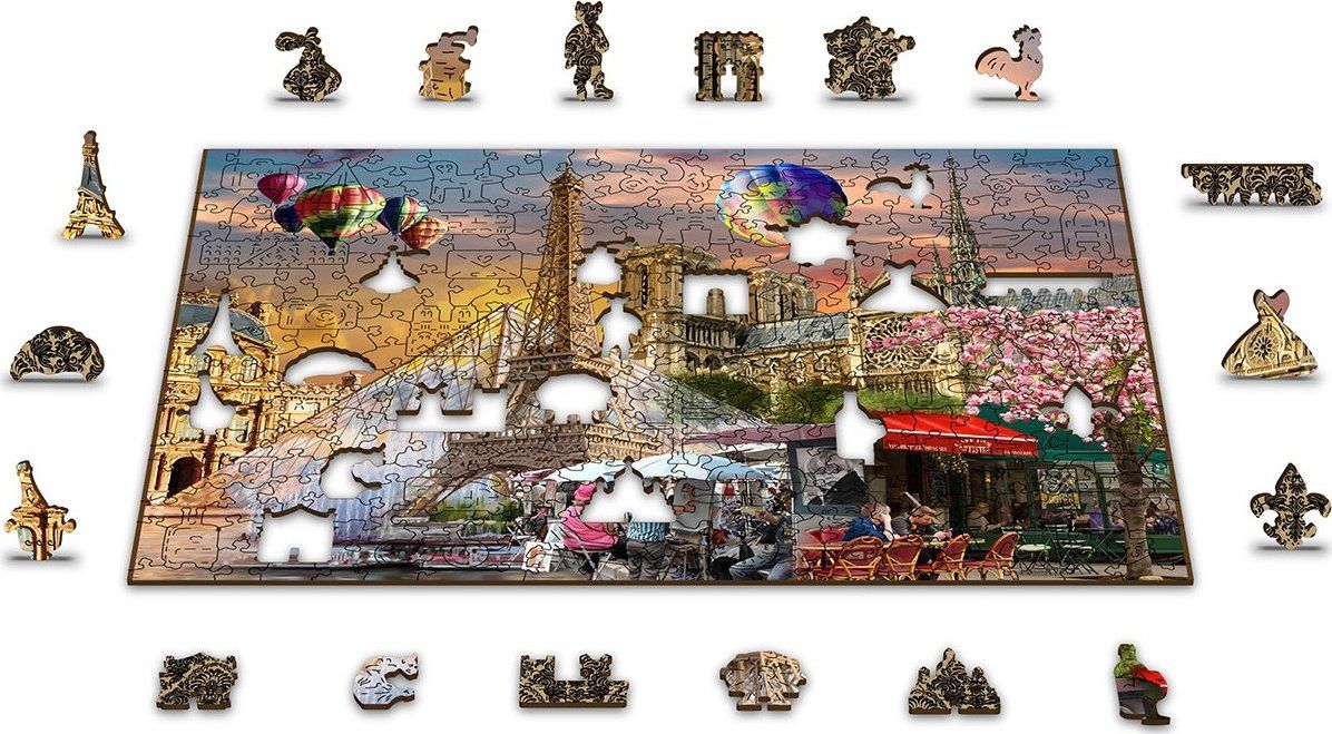 WOODEN CITY Dřevěné puzzle Jaro v Paříži 2v1, 150 dílků EKO - obrázek 8