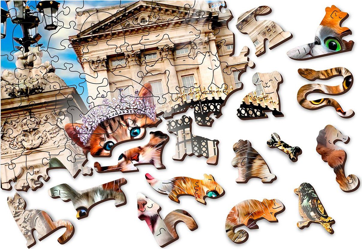 WOODEN CITY Dřevěné puzzle Koťata v Londýně 2v1, 150 dílků EKO - obrázek 4