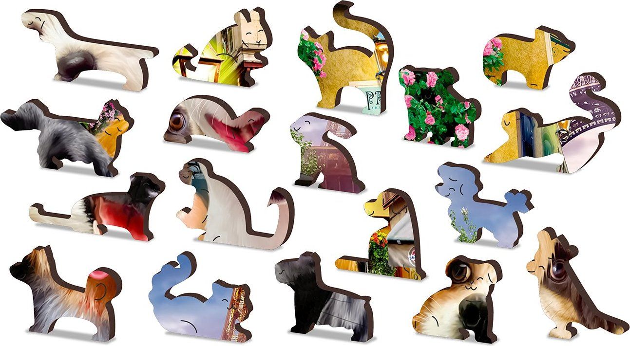 WOODEN CITY Dřevěné puzzle Štěňata v Paříži 2v1, 150 dílků EKO - obrázek 5