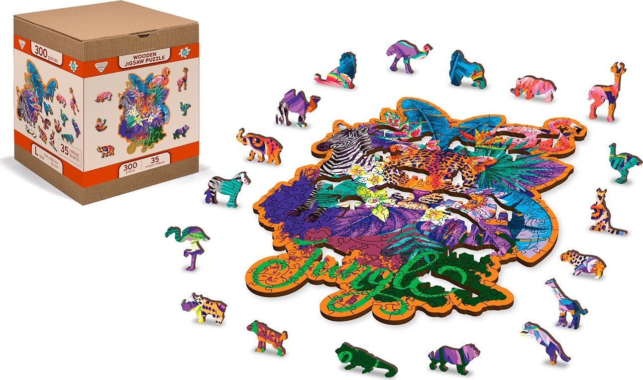 WOODEN CITY Dřevěné puzzle Džungle 155 dílků EKO - obrázek 7