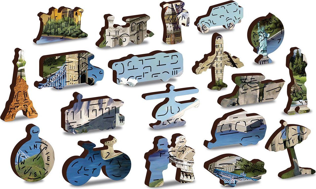 WOODEN CITY Dřevěné puzzle Světové památky 2v1, 600 dílků EKO - obrázek 5