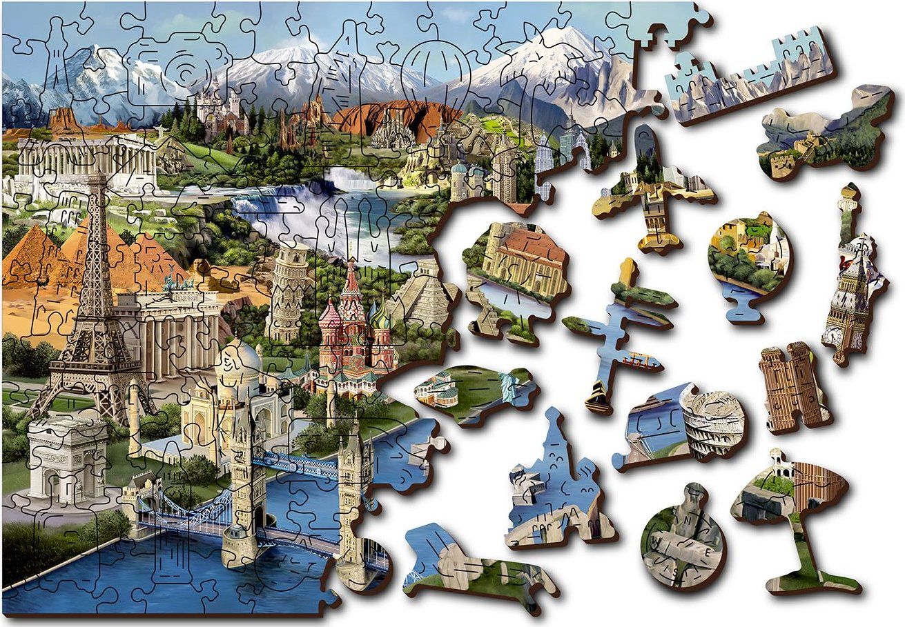 WOODEN CITY Dřevěné puzzle Světové památky 2v1, 600 dílků EKO - obrázek 8