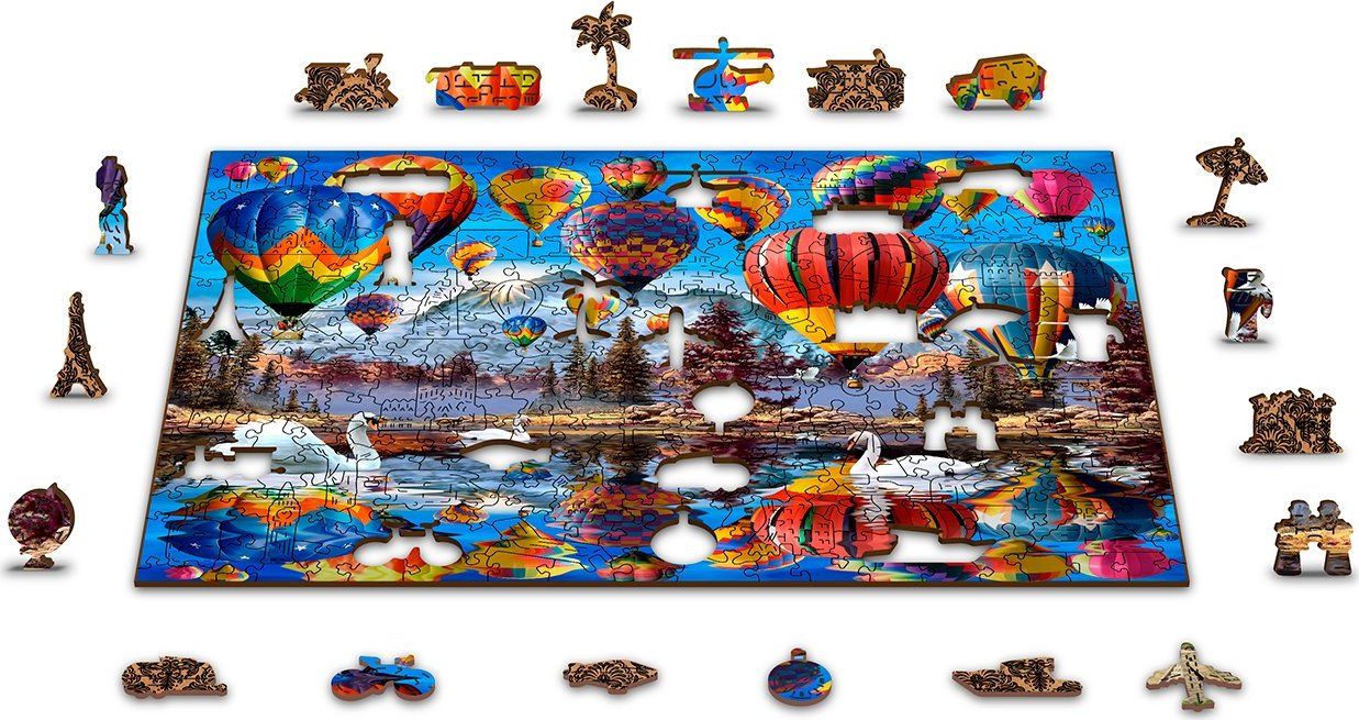 WOODEN CITY Dřevěné puzzle Klidné cestování 2v1, 600 dílků EKO - obrázek 7