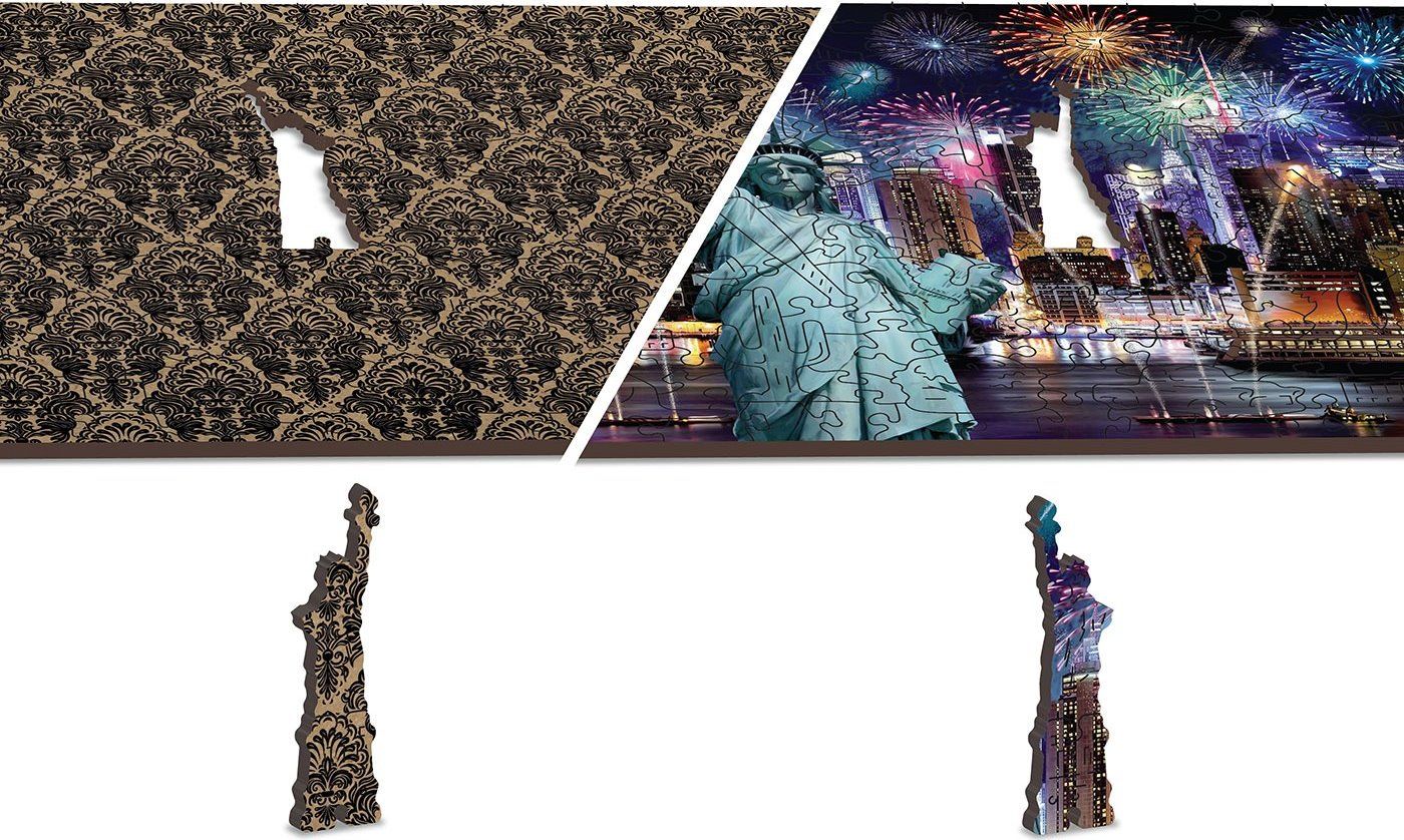 WOODEN CITY Dřevěné puzzle Noční New York 2v1, 1000 dílků EKO - obrázek 6