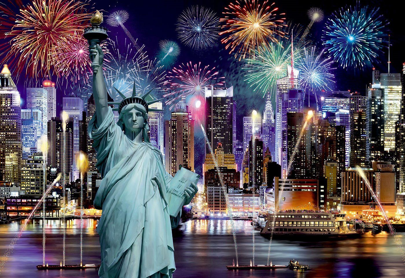 WOODEN CITY Dřevěné puzzle Noční New York 2v1, 1000 dílků EKO - obrázek 9