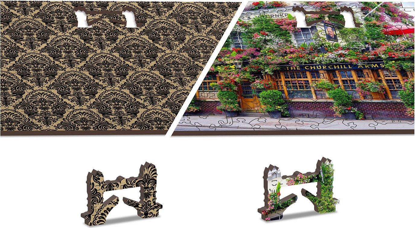 WOODEN CITY Dřevěné puzzle Londýnská hospoda 2v1, 600 dílků EKO - obrázek 6
