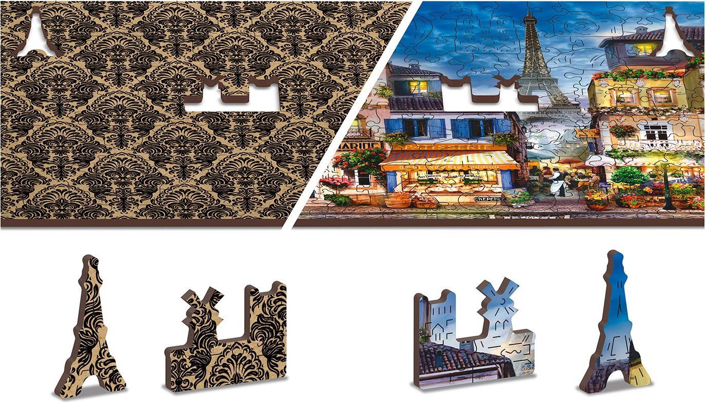 WOODEN CITY Dřevěné puzzle Snídaně v Paříži 2v1, 600 dílků EKO - obrázek 6
