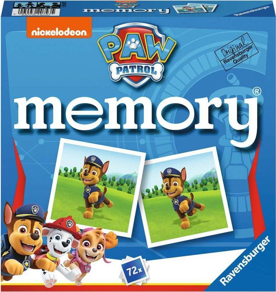 RAVENSBURGER Pexeso Tlapková patrola, 72 kartiček - obrázek 1