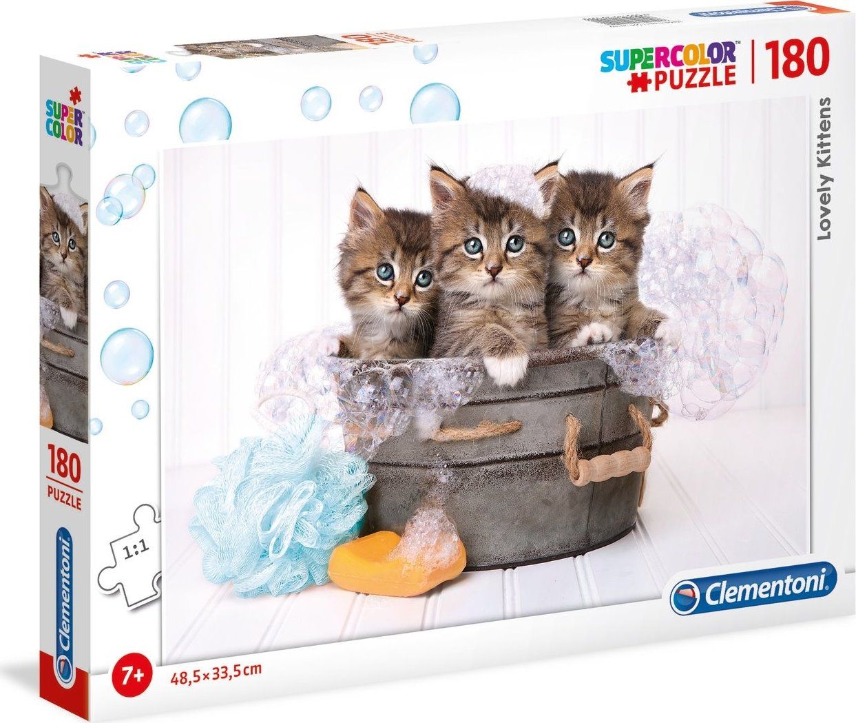 CLEMENTONI Puzzle Roztomilá koťata 180 dílků - obrázek 3