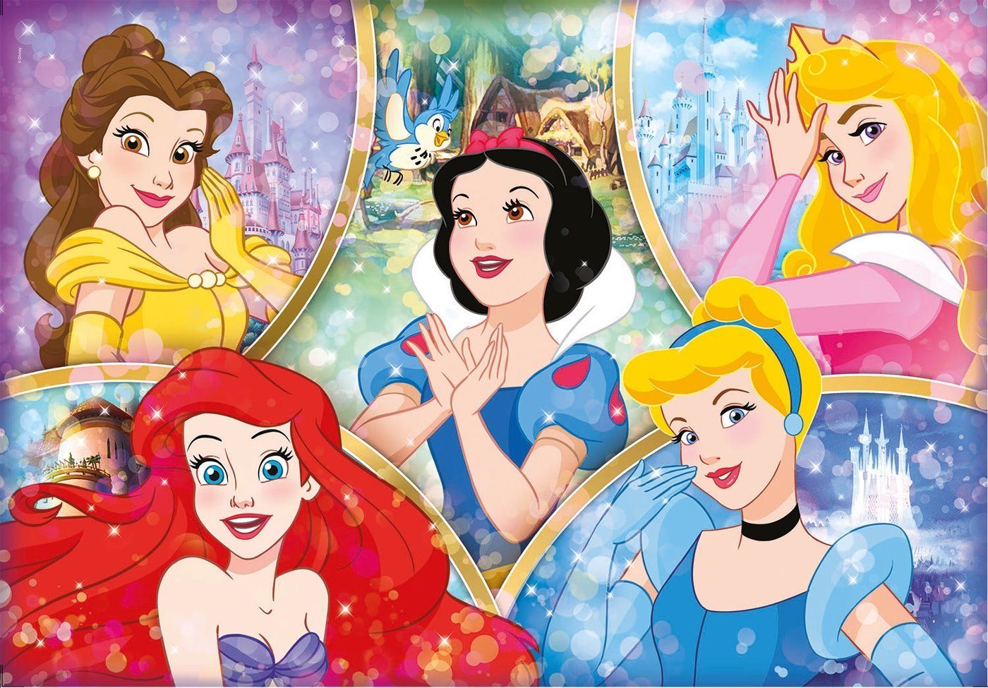 CLEMENTONI Puzzle Disney princezny 180 dílků - obrázek 1