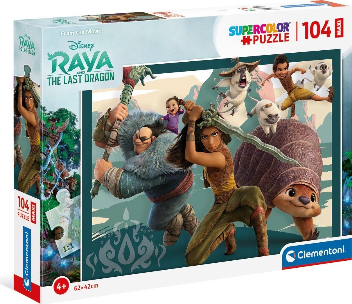 CLEMENTONI Puzzle Raya a drak 104 MAXI dílků - obrázek 2