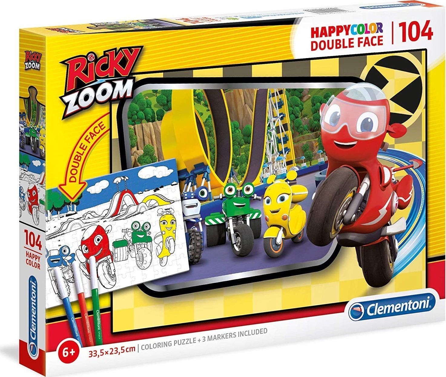 CLEMENTONI Oboustranné puzzle Ricky Zoom 104 dílků - obrázek 1