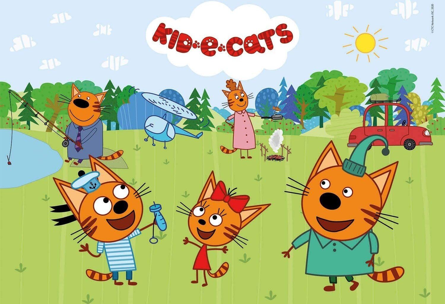 CLEMENTONI Oboustranné puzzle Kid vs Cat 104 dílků - obrázek 4