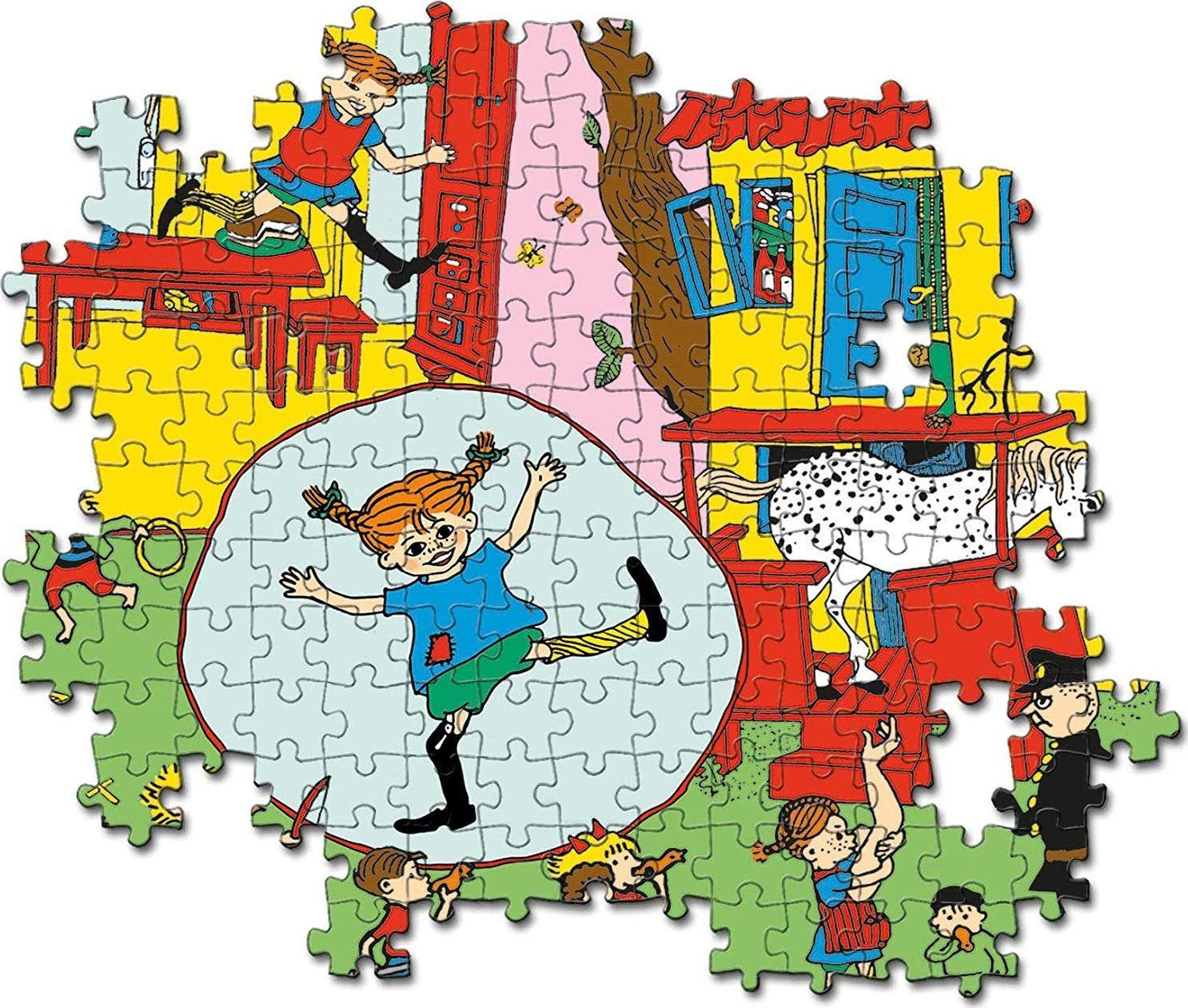 CLEMENTONI Oboustranné puzzle Pippi dlouhá punčocha 104 dílků - obrázek 3