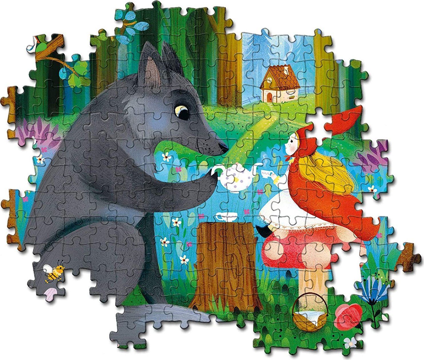 CLEMENTONI Play For Future Puzzle Červená Karkulka a vlk 104 dílků - obrázek 3