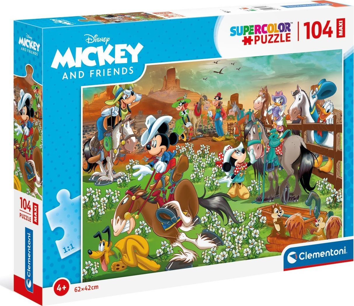 CLEMENTONI Puzzle Mickey a přátelé 104 MAXI dílků - obrázek 2